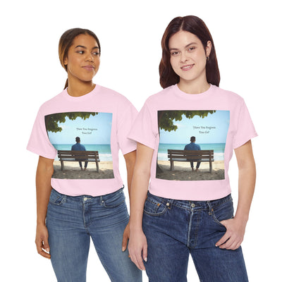 Have You Forgiven Your Ex?Man on Bench Looking at Waves, Forgiving T-Shirt, Forgiveness, Relationship Healing Top #5005STS