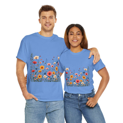 Wildflowers, Graphic T-Shirts for Women, Floral Shirt, Womens Short Sleeve, Ladies Graphic Tees #5106TTS
