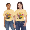 Wildflowers and Pink & Yellow Roses, Graphic T-Shirts for Women, Floral Shirt, Womens Short Sleeve, Ladies Graphic Tees #5138TTS