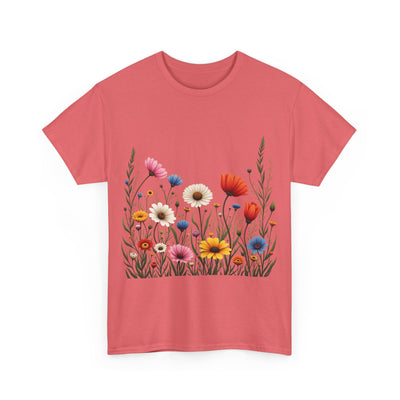 Wildflowers, Graphic T-Shirts for Women, Floral Shirt, Womens Short Sleeve, Ladies Graphic Tees #5109TTS