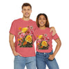 Wildflowers and Pink & Yellow Roses, Graphic T-Shirts for Women, Floral Shirt, Womens Short Sleeve, Ladies Graphic Tees #5148TTS