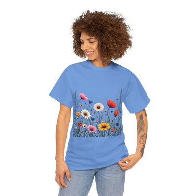 Wildflowers, Graphic T-Shirts for Women, Floral Shirt, Womens Short Sleeve, Ladies Graphic Tees #5109TTS