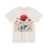 Wildflowers and a Red Rose, Graphic T-Shirts for Women, Floral Shirt, Womens Short Sleeve, Ladies Graphic Tees #5007TTS