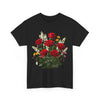 Wildflowers and Red Roses, Graphic T-Shirts for Women, Floral Shirt, Womens Short Sleeve, Ladies Graphic Tees #5128TTS