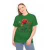Wildflowers and a Red Rose, Graphic T-Shirts for Women, Floral Shirt, Womens Short Sleeve, Ladies Graphic Tees #5007TTS