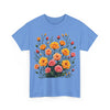 Wildflowers and Pink & Yellow Roses, Graphic T-Shirts for Women, Floral Shirt, Womens Short Sleeve, Ladies Graphic Tees #5140TTS
