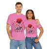 Wildflowers and a Red Rose, Graphic T-Shirts for Women, Floral Shirt, Womens Short Sleeve, Ladies Graphic Tees #5007TTS