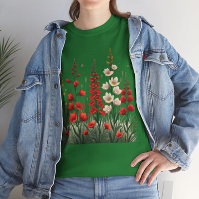 Wildflowers, Graphic T-Shirts for Women, Floral Shirt, Womens Short Sleeve, Ladies Graphic Tees #5122TTS