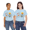 Wildflowers and a Yellow Rose, Graphic T-Shirts for Women, Floral Shirt, Womens Short Sleeve, Ladies Graphic Tees #5010TTS