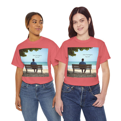 Have You Forgiven Your Ex?Man on Bench Looking at Waves, Forgiving T-Shirt, Forgiveness, Relationship Healing Top #5005STS
