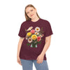 Wildflowers and Pink & Yellow Roses, Graphic T-Shirts for Women, Floral Shirt, Womens Short Sleeve, Ladies Graphic Tees #5136TTS