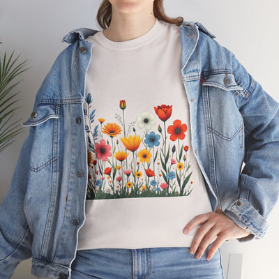 Wildflowers, Graphic T-Shirts for Women, Floral Shirt, Womens Short Sleeve, Ladies Graphic Tees #5115TTS