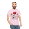 Wildflowers and a Red Rose, Graphic T-Shirts for Women, Floral Shirt, Womens Short Sleeve, Ladies Graphic Tees #5007TTS