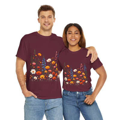 Wildflowers, Graphic T-Shirts for Women, Floral Shirt, Womens Short Sleeve, Ladies Graphic Tees #5110TTS