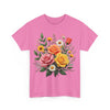 Wildflowers and Pink & Yellow Roses, Graphic T-Shirts for Women, Floral Shirt, Womens Short Sleeve, Ladies Graphic Tees #5144TTS