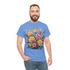 Wildflowers and Pink & Yellow Roses, Graphic T-Shirts for Women, Floral Shirt, Womens Short Sleeve, Ladies Graphic Tees #5142TTS