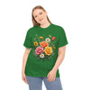 Wildflowers and Pink & Yellow Roses, Graphic T-Shirts for Women, Floral Shirt, Womens Short Sleeve, Ladies Graphic Tees #5144TTS