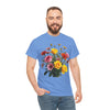 Wildflowers and Pink & Yellow Roses, Graphic T-Shirts for Women, Floral Shirt, Womens Short Sleeve, Ladies Graphic Tees #5138TTS