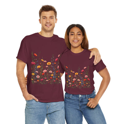 Wildflowers, Graphic T-Shirts for Women, Floral Shirt, Womens Short Sleeve, Ladies Graphic Tees #5103TTS