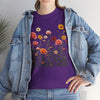 Wildflowers and Pink Roses, Graphic T-Shirts for Women, Floral Shirt, Womens Short Sleeve, Ladies Graphic Tees #5023TTS