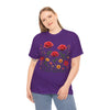 Wildflowers and Red Roses, Graphic T-Shirts for Women, Floral Shirt, Womens Short Sleeve, Ladies Graphic Tees #5034TTS