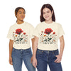 Wildflowers and a Red Rose, Graphic T-Shirts for Women, Floral Shirt, Womens Short Sleeve, Ladies Graphic Tees #5007TTS