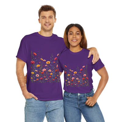 Wildflowers, Graphic T-Shirts for Women, Floral Shirt, Womens Short Sleeve, Ladies Graphic Tees #5103TTS