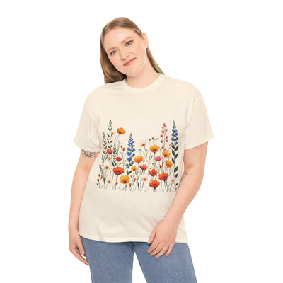 Wildflowers, Graphic T-Shirts for Women, Floral Shirt, Womens Short Sleeve, Ladies Graphic Tees #5110TTS