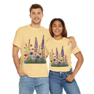 Wildflowers, Graphic T-Shirts for Women, Floral Shirt, Womens Short Sleeve, Ladies Graphic Tees #5125TTS