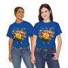 Wildflowers and Pink & Yellow Roses, Graphic T-Shirts for Women, Floral Shirt, Womens Short Sleeve, Ladies Graphic Tees #5143TTS