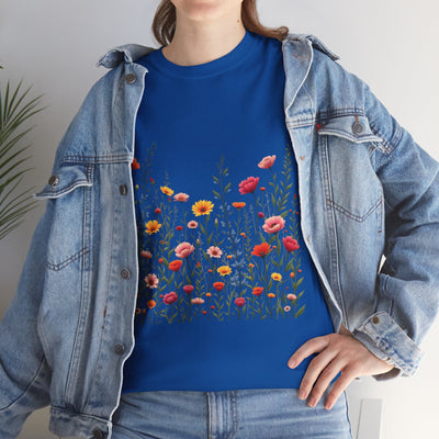 Wildflowers, Graphic T-Shirts for Women, Floral Shirt, Womens Short Sleeve, Ladies Graphic Tees #5103TTS