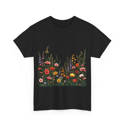Wildflowers, Graphic T-Shirts for Women, Floral Shirt, Womens Short Sleeve, Ladies Graphic Tees #5104TTS