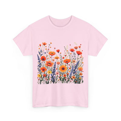 Wildflowers, Graphic T-Shirts for Women, Floral Shirt, Womens Short Sleeve, Ladies Graphic Tees #5105TTS