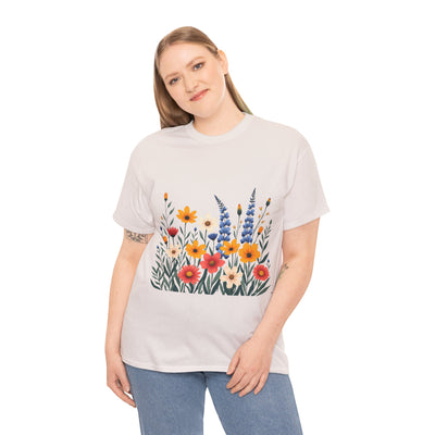 Wildflowers, Graphic T-Shirts for Women, Floral Shirt, Womens Short Sleeve, Ladies Graphic Tees #5111TTS