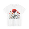 Wildflowers and a Red Rose, Graphic T-Shirts for Women, Floral Shirt, Womens Short Sleeve, Ladies Graphic Tees #5007TTS