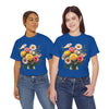 Wildflowers and Pink & Yellow Roses, Graphic T-Shirts for Women, Floral Shirt, Womens Short Sleeve, Ladies Graphic Tees #5136TTS