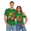 Wildflowers and Pink & Yellow Roses, Graphic T-Shirts for Women, Floral Shirt, Womens Short Sleeve, Ladies Graphic Tees #5147TTS