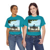 Have You Forgiven Your Ex?  Man on Bench Looking at Waves, Forgiving T-Shirt, Forgiveness, Relationship Healing Top #5005STS