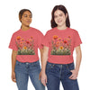 Wildflowers and Orange Roses, Graphic T-Shirts for Women, Floral Shirt, Womens Short Sleeve, Ladies Graphic Tees #5045TTS