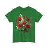 Wildflowers and Red Roses, Graphic T-Shirts for Women, Floral Shirt, Womens Short Sleeve, Ladies Graphic Tees #5130TTS