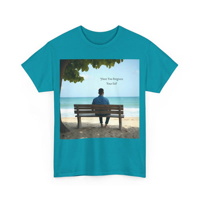 Have You Forgiven Your Ex?Man on Bench Looking at Waves, Forgiving T-Shirt, Forgiveness, Relationship Healing Top #5005STS