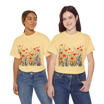 Wildflowers, Graphic T-Shirts for Women, Floral Shirt, Womens Short Sleeve, Ladies Graphic Tees #5105TTS