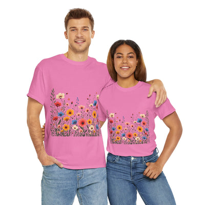 Wildflowers, Graphic T-Shirts for Women, Floral Shirt, Womens Short Sleeve, Ladies Graphic Tees #5106TTS
