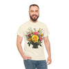 Wildflowers and Pink & Yellow Roses, Graphic T-Shirts for Women, Floral Shirt, Womens Short Sleeve, Ladies Graphic Tees #5143TTS