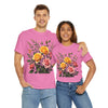 Wildflowers and Pink & Yellow Roses, Graphic T-Shirts for Women, Floral Shirt, Womens Short Sleeve, Ladies Graphic Tees #5149TTS