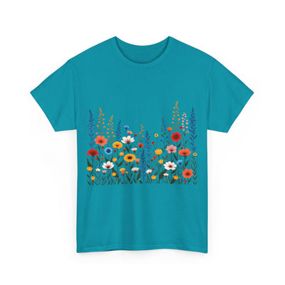 Wildflowers, Graphic T-Shirts for Women, Floral Shirt, Womens Short Sleeve, Ladies Graphic Tees #5107TTS
