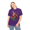 Wildflowers and Red Roses, Graphic T-Shirts for Women, Floral Shirt, Womens Short Sleeve, Ladies Graphic Tees #5130TTS
