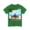 Have You Forgiven Your Ex?  Man on Bench Looking at Waves, Forgiving T-Shirt, Forgiveness, Relationship Healing Top #5005STS