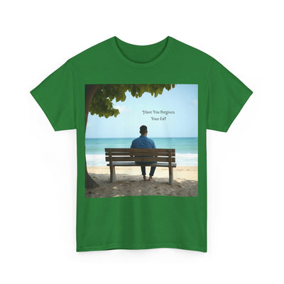 Have You Forgiven Your Ex?Man on Bench Looking at Waves, Forgiving T-Shirt, Forgiveness, Relationship Healing Top #5005STS