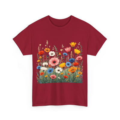 Wildflowers, Graphic T-Shirts for Women, Floral Shirt, Womens Short Sleeve, Ladies Graphic Tees #5108TTS